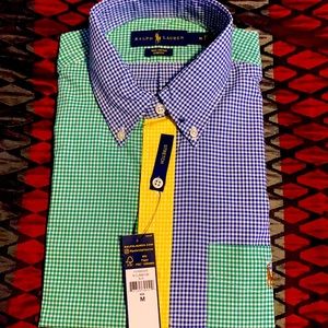 Brand new w/ tags multi colored Polo button down